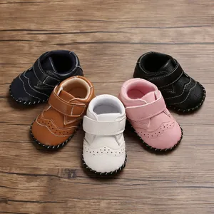 Detailed view of various colors non-slip soft sole baby walking shoes for infants