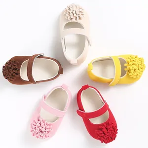 Zapatos suaves para bebé niña con decoración de flores 3D en varios colores