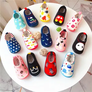 Colorful toddler slip-on canvas walking shoes collection for baby boys and girls