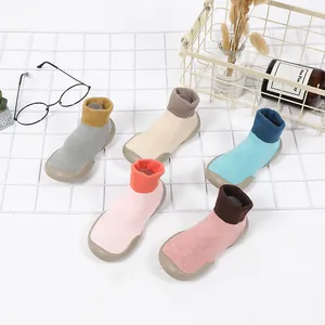 Baby Rutschfeste Boden Socken Schuhe Baumwolle Gestrickt Weiche Gummisohle Indoor Lauflernschuhe Für Säuglinge Kleinkinder