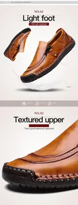 Detailansicht handgefertigter brauner Leder-Loafer mit Fokus auf Textur und Reißverschluss