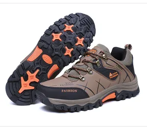 Durable men's outdoor hiking shoes with non-slip thick sole for trekking and adventure