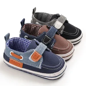 Scarpine Primi Passi Neonato Suola Morbida Tela Traspirante Casual Scarpe da Bambino Ragazzo Ragazza Modello Ancora Chiusura a Strappo
