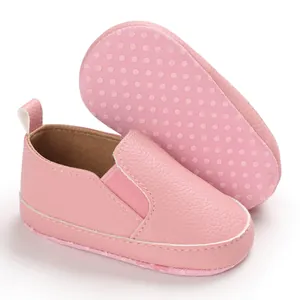 Scarpe primi passi rosa per neonati 0-12 mesi con suola morbida antiscivolo