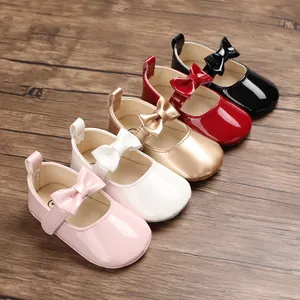 Vielfalt an Farben für weiche Baby Mädchen Mary Jane Prinzessinnenschuhe mit Schleifen