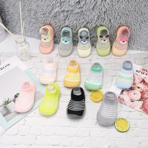 Zapatos de Calcetín de Malla de Seda de Hielo Transpirable de Verano para Bebés Patrón de Dibujos Animados Suela Suave Antideslizante