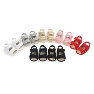 Multi-color breathable mesh baby sandals with adjustable velcro straps for first walkers
