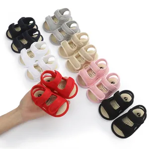 Detailed view of breathable mesh baby sandals for 0-1 year olds in a variety of colors