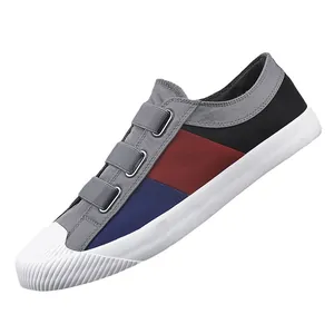 Αναπνεύσιμα ανδρικά πάνινα παπούτσια slip-on με πολύχρωμο σχέδιο και ενισχυμένο κάλυμμα δακτύλων