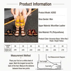 Duurzame antislip heren outdoor strandsandalen in geel, zwart en bruin voor de zomer