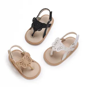 Baby Girls Summer First Walker Shoes Synthetic PU Hollow Butterfly Soft Sole Breathable Infant Cute Sandals Walking Shoes