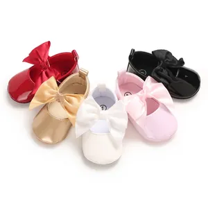 Variedad de colores para zapatos de princesa para bebé niña con lazos grandes