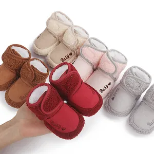 Soft and cozy fleece-lined baby winter boots for first walkers in various stylish colors
