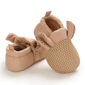 Scarpe neonato in mesh traspirante con orecchie di coniglio per 0-1 anno