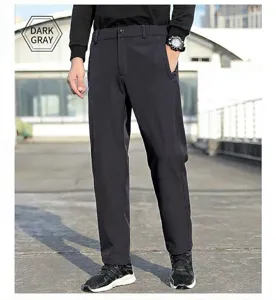 Premium dark gray men's nylon casual sports pants for spring and autumn outdoor activities