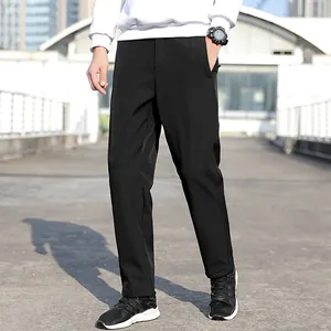 Men's Casual Nylon Outdoor Sports Pants Solid Color Loose Straight Leg Trousers Spring Autumn Fashion Elastic Pants For Men