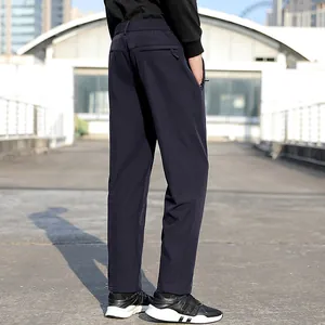 Premium men's dark blue nylon outdoor sports casual pants for autumn daily wear