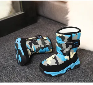 Botas de nieve de camuflaje para niño con forro cálido y velcro SPORT
