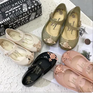 Sandalias de Jelly para Niñas Con Hebilla de Metal de Planeta Estilo Mary Jane Zapatos de Princesa Para Playa Verano