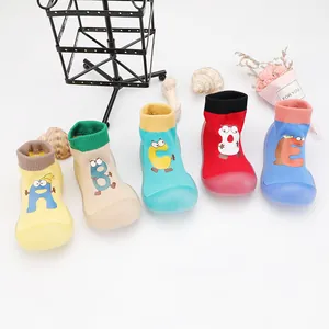 Toddler walking shoes collection with colorful cartoon alphabet designs A to E