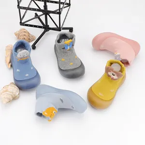 Calcetines para bebés con suela blanda transpirable y divertidos dibujos animados