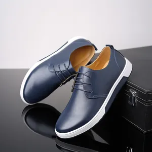 Herren Business Casual Schuhe Mikrofaser Flache Loafer Komfortable Atmungsaktive Rutschfeste Schnürschuhe Für Männer Plus Size