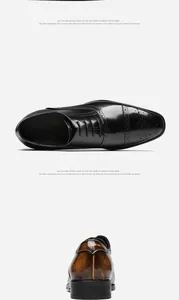 Draufsicht und Rückansicht der Premium Brogue Oxford Business-Schuhe für Herren in Schwarz