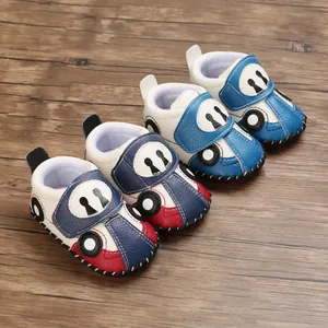 Baby Lauflernschuhe Cartoon Auto Design Weiche Sohle Kleinkind Sneaker Rutschfeste PU Leder Schuhe Für 0-1 Jahr Alt