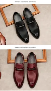 Draufsicht auf elegante Herren-Business-Lederschuhe aus Rosshaar in Schwarz und Burgund.