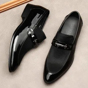 Herren Rindsleder Ponyhaar Trense Slipper Spitze Zehe Business Formelle Schuhe Koreanischer Trend Atmungsaktive Halbschuhe