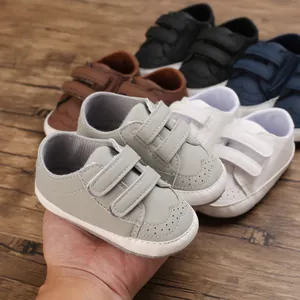 Variety of soft sole infant walking shoes for babies 0-1 years old in multiple colors