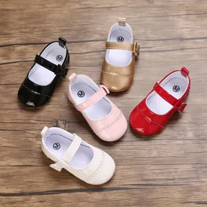 Detailed view of multi-color soft-sole baby Mary Jane shoes for infants 0-1 year old