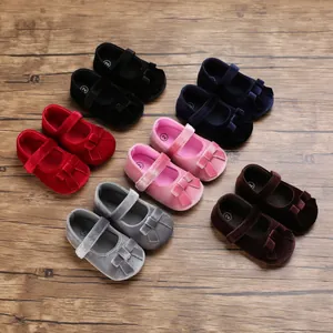 Baby Mädchen Mary Jane Schuhe Weiche Sohle Schleife Lauflernschuhe Prinzessin Baumwolle Rutschfeste Kleinkindschuhe Frühling Herbst