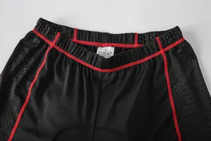 Close-up detail shot of breathable men's cycling underwear waistband with L size label