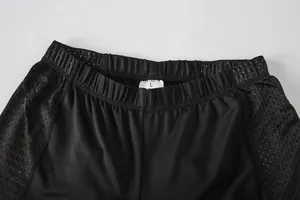 Detail view showing the elastic waistband of breathable men's black cycling underwear