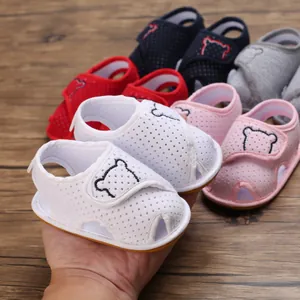 Comfortable breathable baby mesh cartoon walker sandals with soft rubber soles for kids