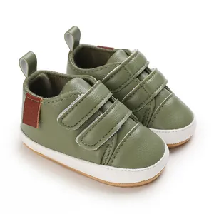Baby Toddler First Walker Shoes Soft Sole Infant Sneakers PU Leather Casual Anti-Slip Hook And Loop Sport Shoes For Newborn