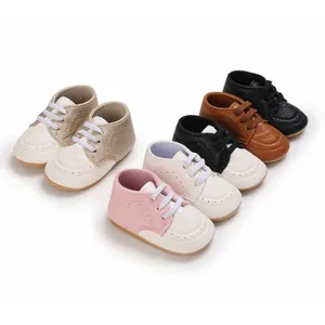 Comfortable soft-sole non-slip baby walking shoes in various colors for 0-1 year old infants