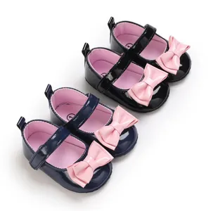 Baby Mädchen Schleife Sandalen Weiche Sohle Rutschfest Lauflernschuhe Kleinkind Lackleder Prinzessin Mary Jane Schuhe
