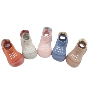 Zapatos de Calcetín para Bebé Suela Blanda Antideslizante Zapatos de Primeros Pasos Transpirables de Punto para Interior Niños Niñas