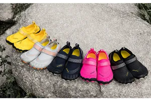 Selection of colorful quick-dry barefoot water shoes for outdoor swimming and hiking