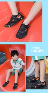 Breathable quick-dry kids water shoes for beach swimming and outdoor aquatic activities