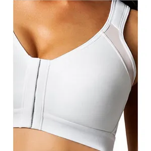 Soutien-gorge de sport respirant à fermeture frontale pour femme, sans armatures pour le yoga