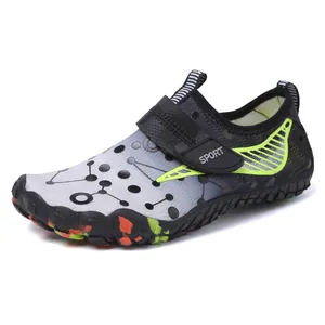 Kids lightweight quick-dry aqua shoes for swimming wading beach sports with Velcro strap