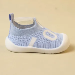 Atmungsaktive Flyknit-Lauflernschuhe für Kleinkinder mit flexibler Gummisohle