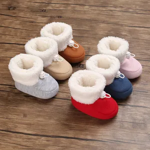 Chaussures de Marche Hiver Chaudes pour Bébé Doublées en Polaire Antidérapantes Bottes pour Garçons Filles Tout-petits