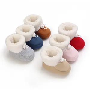 Bottes d'hiver pour bébé doublées de polaire en plusieurs couleurs pour enfants