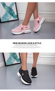 Sneakers con plateau traspiranti e traforate da donna in varianti rosa e nero