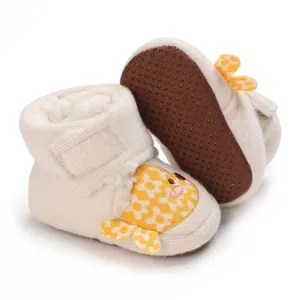 Cozy infant winter snow boots with soft non-slip soles and warm faux fur lining