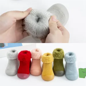 Zapatos de Calcetín de Nieve Cálidos para Bebés con Forro de Felpa Suela Suave Antideslizante Zapatos para Caminar